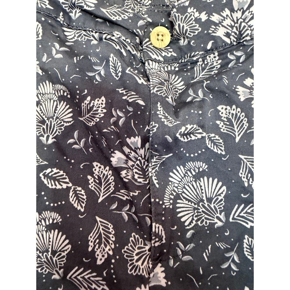 Jachs Girlfriend New York XXL Blue White Floral Chino Shorts Elastic Waist - Picture 3 of 5